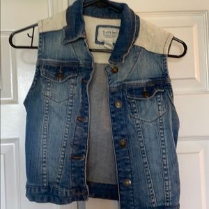 I Love H81 Denim Lace Vest